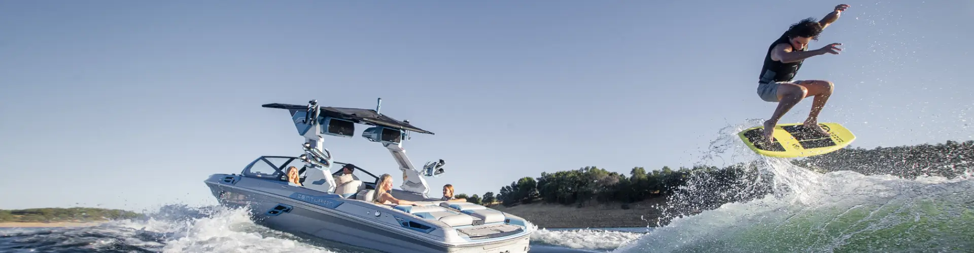 Our Wake Surf Boat in Lake Lanier